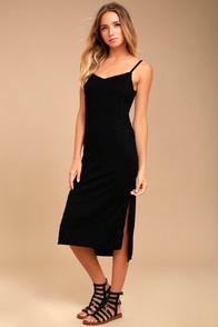 Billabong Great News Black Midi Dress