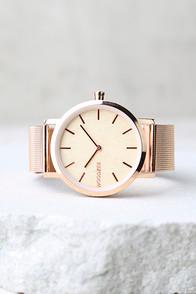 Woodzee Victoria Maple Wood And Rose Gold Watch