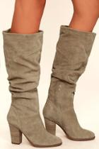 Steve Madden Nevadaaa Sand Suede Leather Boots