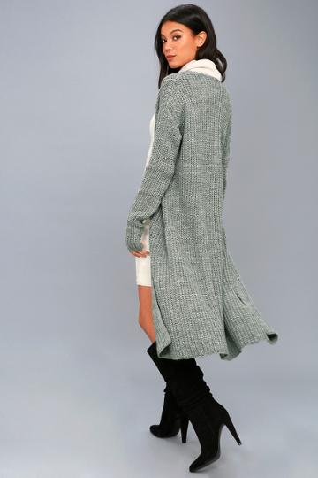 Amuse Society | Jayce Heather Grey Knit Cardigan | Size X-small/small | Lulus