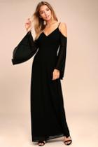 Lulus Glamorous Greeting Black Maxi Dress