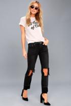 One X One Teaspoon Awesome Baggies Washed Black Destroyed Jeans | Lulus