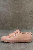 Superga 2750 Fglu Wt Pink Leather Sneakers