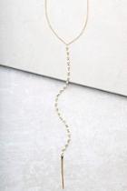 Lulus Natural Magic White And Gold Drop Necklace