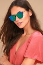 Spitfire Sunglasses | Spitfire Orphius Green Mirrored Sunglasses | Silver | Lulus