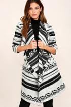 Jack By Bb Dakota Basin Black And White Print Coat