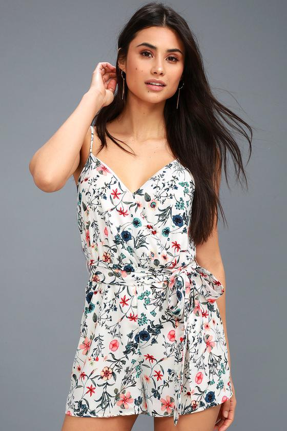 Lissie White Floral Print Romper | Lulus