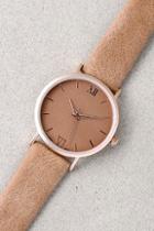 Lulus Time And Time Again Light Brown And Rose Gold Watch
