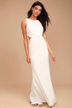 Lulus Trista White Cutout Maxi Dress