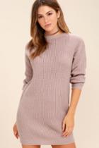 Bringing Sexy Back Mauve Backless Sweater Dress | Lulus