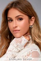 Lulus When The Night Calls Gold Rhinestone Ear Jackets
