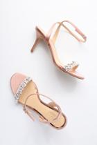 Jewel By Badgley Mischka Theodora Blush Satin Dress Sandal Heels | Lulus