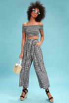 Styled At Heart Black And White Gingham Culotte Pants | Lulus