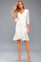 Make Time For Me White Lace Midi Dress | Lulus