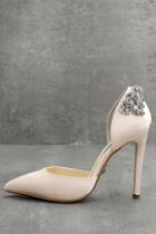 Betsey Johnson Blue By Betsey Johnson Rosie Champagne Satin Pumps