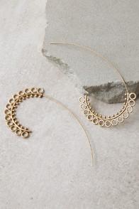 Lulus Mind's Eye Gold Threader Earrings
