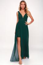 Ark & Co Make Way For Wonderful Forest Green Lace Maxi Dress | Lulus