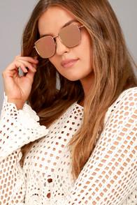 Perverse Em Rose Gold And Pink Mirrored Sunglasses