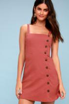 Louetta Rust Red Button-down Mini Dress | Lulus