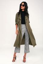 Happily Weather After Olive Green Trench Coat | Lulus