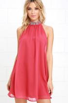 Glamorous Dancing With Fate Rose Pink Beaded Dress