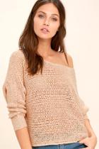Billabong Dance With Me Blush Cropped Sweater