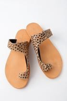 Urge Jojo Cheetah Pony Fur Flat Sandal Heels | Lulus