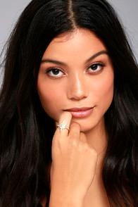 Shashi Cara Gold Rhinestone Ring