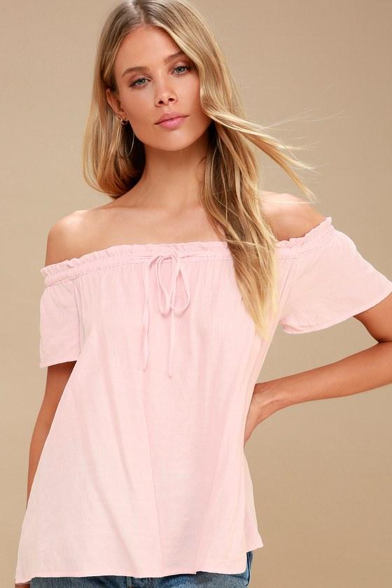 Portrait Painter Blush Off-the-shoulder Top | Lulus