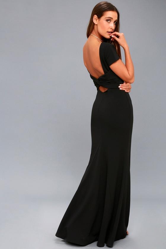 Endless Love Black Backless Maxi Dress | Lulus