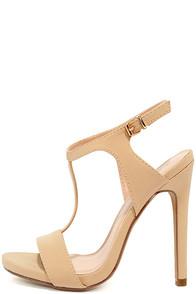 Glaze Mallory Nude Nubuck Dress Sandals