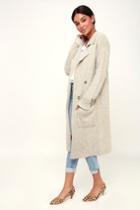 Cuddle Club Beige Long Sleeve Sweater Coat | Lulus