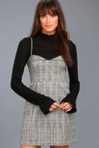 Re:named Honor Roll Grey Plaid Dress