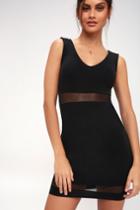 Best Of The Mesh Black Mesh Bodycon Dress | Lulus