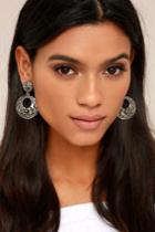 Lulus | High Plains Silver Earrings