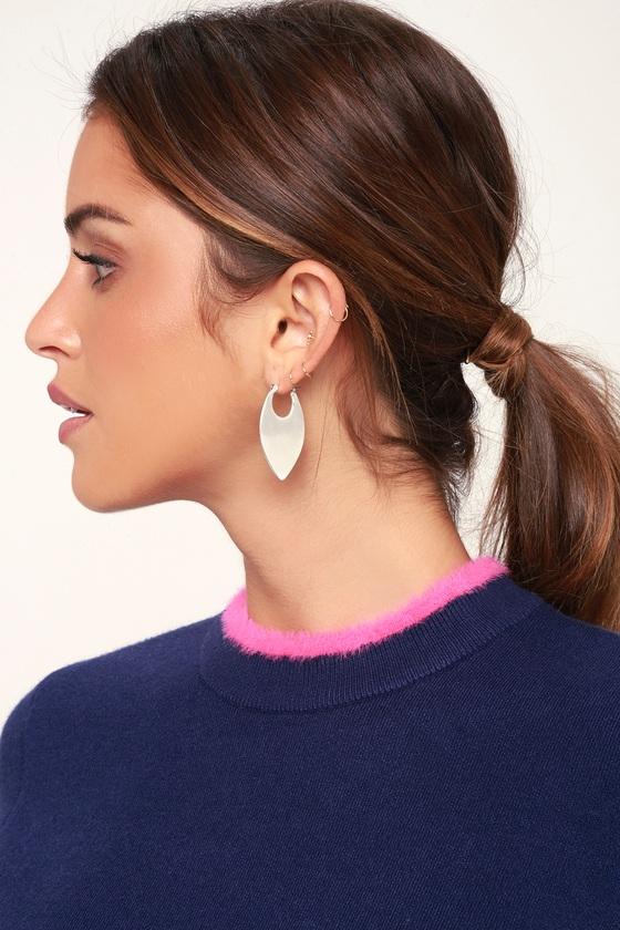 Halcyon Brushed Silver Earrings | Lulus