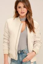 Lunik Chillax Beige Bomber Jacket