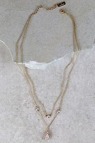 Lulus Rock Out Gold Layered Necklace