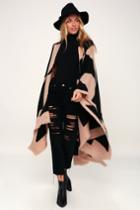 Billabong Beachy Nights Beige And Black Print Poncho | Lulus