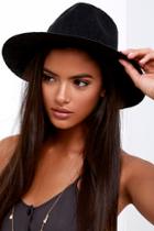 Lulu*s Lasso Logistics Black Sun Hat