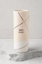 Fringe Studio Best Buds White And Blush Vase