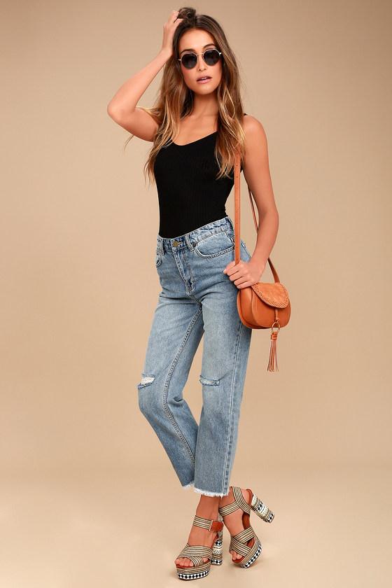 Amuse Society | Jennings Medium Wash Distressed High-waisted Jeans | Size 24 | Blue | 100% Cotton | Lulus