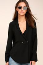 The Fifth Label | Hollywood Black Blazer | Size Xx-small | 100% Polyester | Lulus
