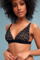 Deana Black And Nude Lace Bikini Top | Lulus