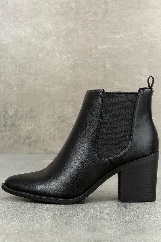 Soda | Emelda Black Pointed Toe Ankle Booties | Size 7.5 | Vegan Friendly | Lulus