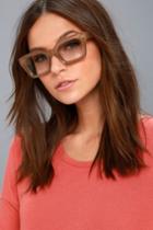 Potent Clear And Tan Glasses | Lulus