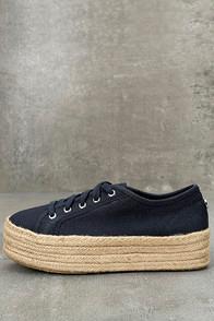 Steve Madden Hampton Navy Blue Flatform Espadrille Sneakers
