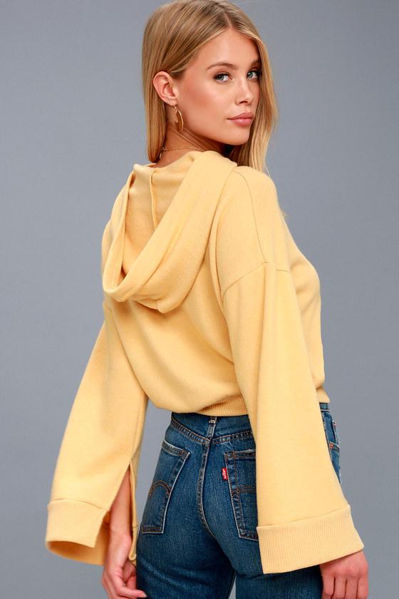 Project Social T Edison Golden Yellow Cropped Hoodie | Lulus