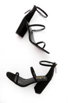 Candice Black Suede Ankle Strap Heels | Lulus