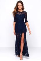 Lulus Only One Navy Blue Lace Maxi Dress